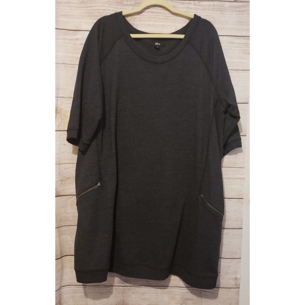 Ellos Gray 22/24 Tunic Length Sweater Dress